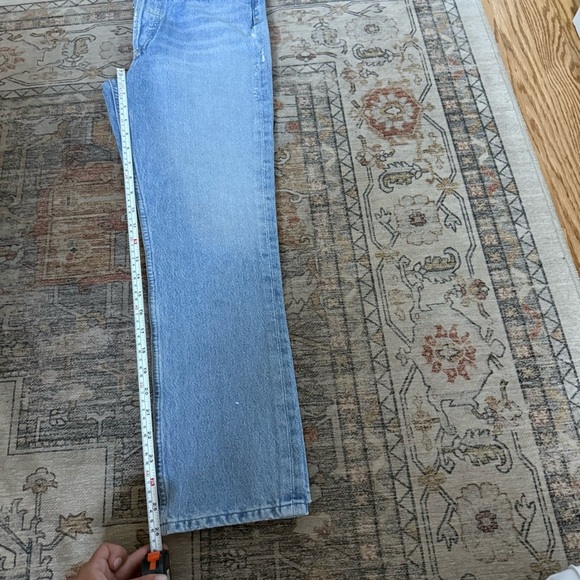 AGOLDE High Rise Straight Leg Distressed Light Wash Jeans W24 RILEY STRAIGHT - Picture 12 of 14